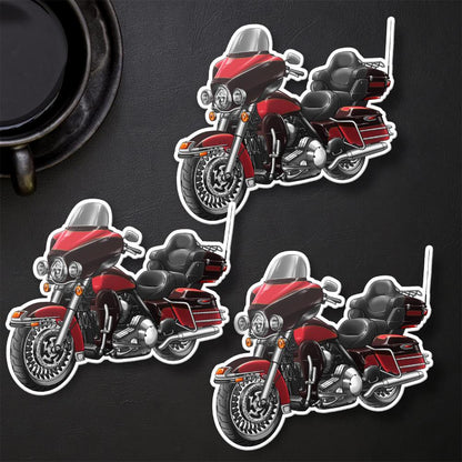 Harley Electra Glide Ultra Classic FLHTCU & FLHTCUI 2009-10 Inspired Stickers - Set of 3 Biker Motorcycle Decals