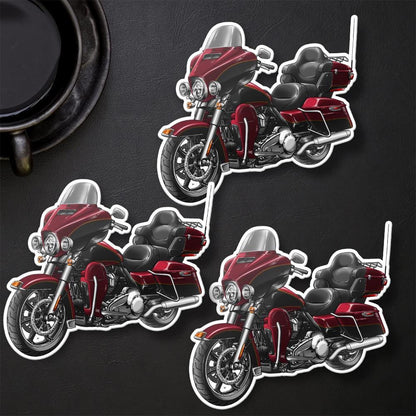 Harley Electra Glide Ultra Classic FLHTCU & FLHTCUI 2014 Inspired Stickers - Set of 3 Biker Motorcycle Decals