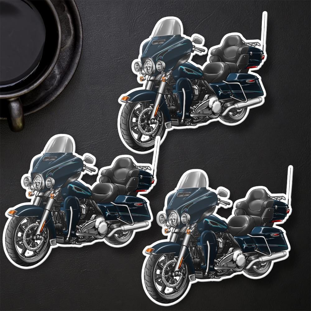 Harley Electra Glide Ultra Classic FLHTCU & FLHTCUI 2015 Inspired Stickers - Set of 3 Biker Motorcycle Decals