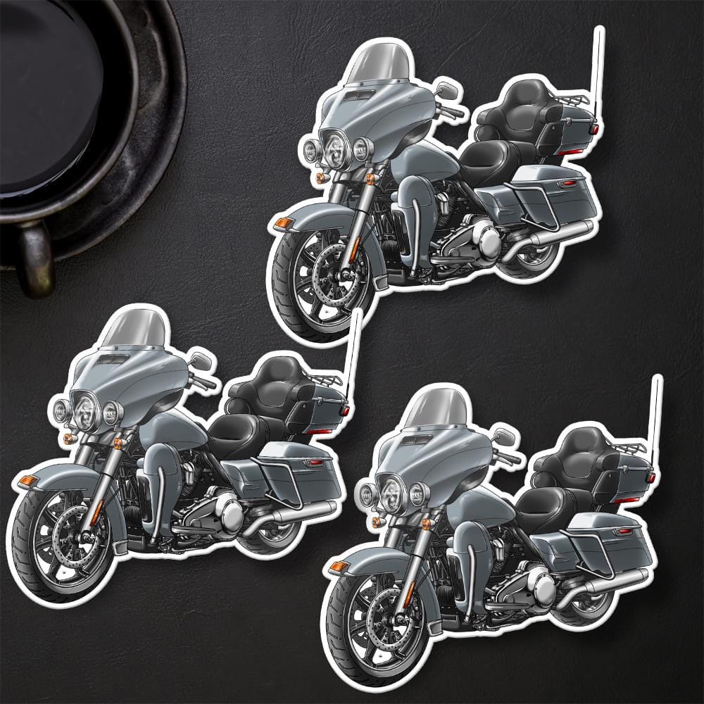 Harley Electra Glide Ultra Classic FLHTCU & FLHTCUI 2015 Inspired Stickers - Set of 3 Biker Motorcycle Decals