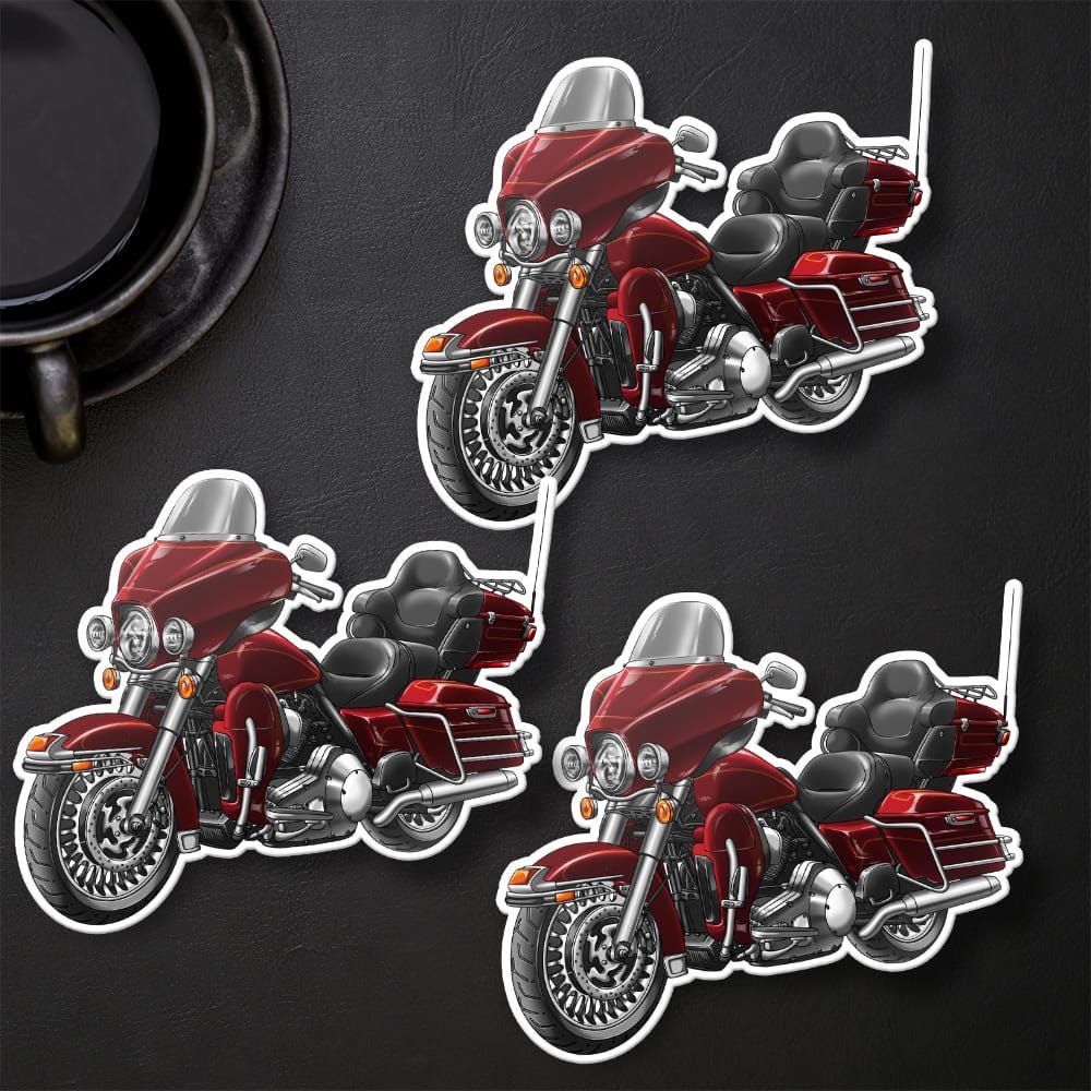 Harley Electra Glide Ultra Classic FLHTCU & FLHTCUI 2009-10 Inspired Stickers - Set of 3 Biker Motorcycle Decals