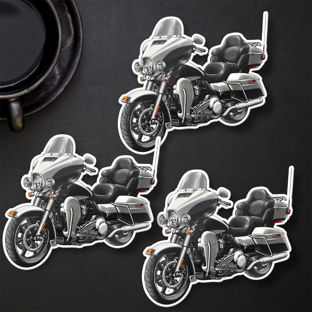 Harley Electra Glide Ultra Classic FLHTCU & FLHTCUI 2014 Inspired Stickers - Set of 3 Biker Motorcycle Decals