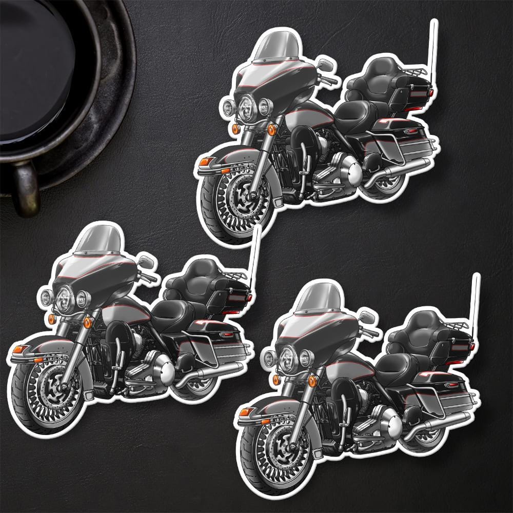 Harley Electra Glide Ultra Classic FLHTCU & FLHTCUI 2009-10 Inspired Stickers - Set of 3 Biker Motorcycle Decals