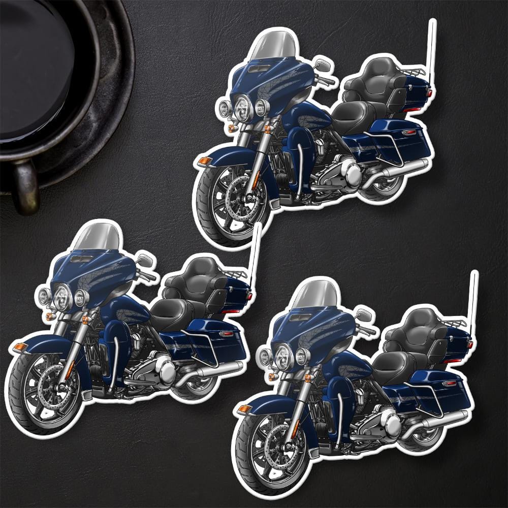 Harley Electra Glide Ultra Classic FLHTCU & FLHTCUI 2016-18 Inspired Stickers - Set of 3 Biker Motorcycle Decals