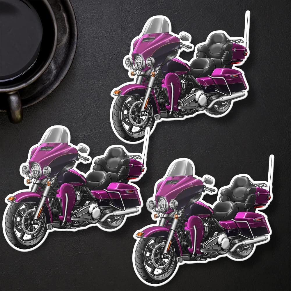 Harley Electra Glide Ultra Classic FLHTCU & FLHTCUI 2016-18 Inspired Stickers - Set of 3 Biker Motorcycle Decals