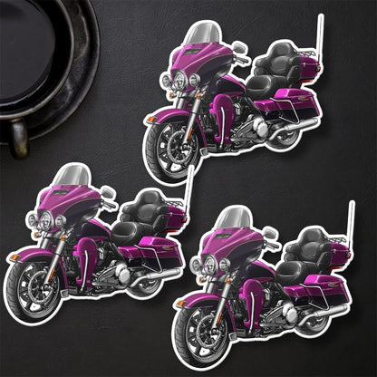 Harley Electra Glide Ultra Classic FLHTCU & FLHTCUI 2016-18 Inspired Stickers - Set of 3 Biker Motorcycle Decals