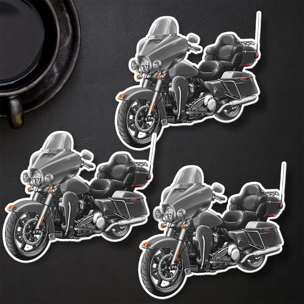Harley Electra Glide Ultra Classic FLHTCU & FLHTCUI 2016-18 Inspired Stickers - Set of 3 Biker Motorcycle Decals