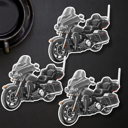 Harley Electra Glide Ultra Classic FLHTCU & FLHTCUI 2016-18 Inspired Stickers - Set of 3 Biker Motorcycle Decals
