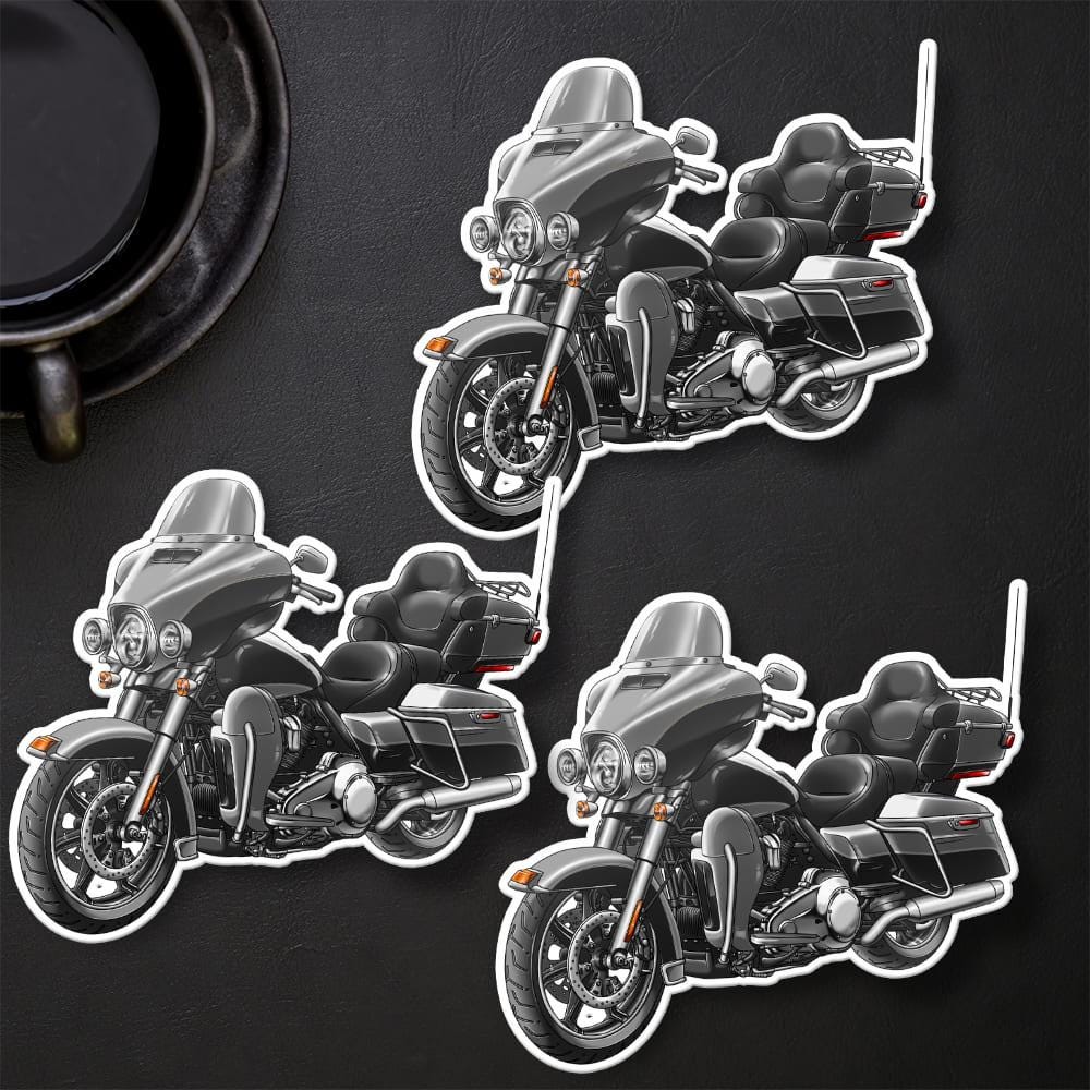 Harley Electra Glide Ultra Classic FLHTCU & FLHTCUI 2016-18 Inspired Stickers - Set of 3 Biker Motorcycle Decals