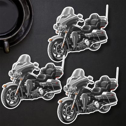 Harley Electra Glide Ultra Classic FLHTCU & FLHTCUI 2016-18 Inspired Stickers - Set of 3 Biker Motorcycle Decals