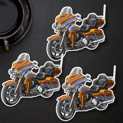 Harley Electra Glide Ultra Classic FLHTCU & FLHTCUI 2015 Inspired Stickers - Set of 3 Biker Motorcycle Decals