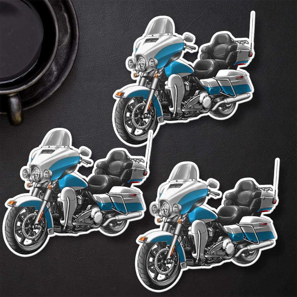 Harley Electra Glide Ultra Classic FLHTCU & FLHTCUI 2016-18 Inspired Stickers - Set of 3 Biker Motorcycle Decals