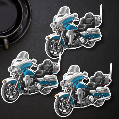 Harley Electra Glide Ultra Classic FLHTCU & FLHTCUI 2016-18 Inspired Stickers - Set of 3 Biker Motorcycle Decals