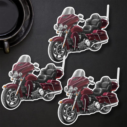 Harley Electra Glide Ultra Classic FLHTCU & FLHTCUI 2015 Inspired Stickers - Set of 3 Biker Motorcycle Decals
