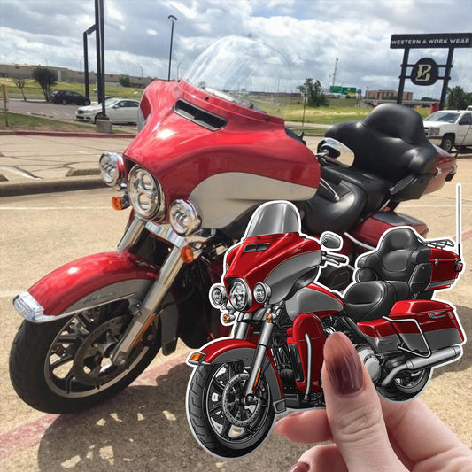 Harley Electra Glide Ultra Classic FLHTCU & FLHTCUI 2018-19 Inspired Stickers - Set of 3 Biker Motorcycle Decals