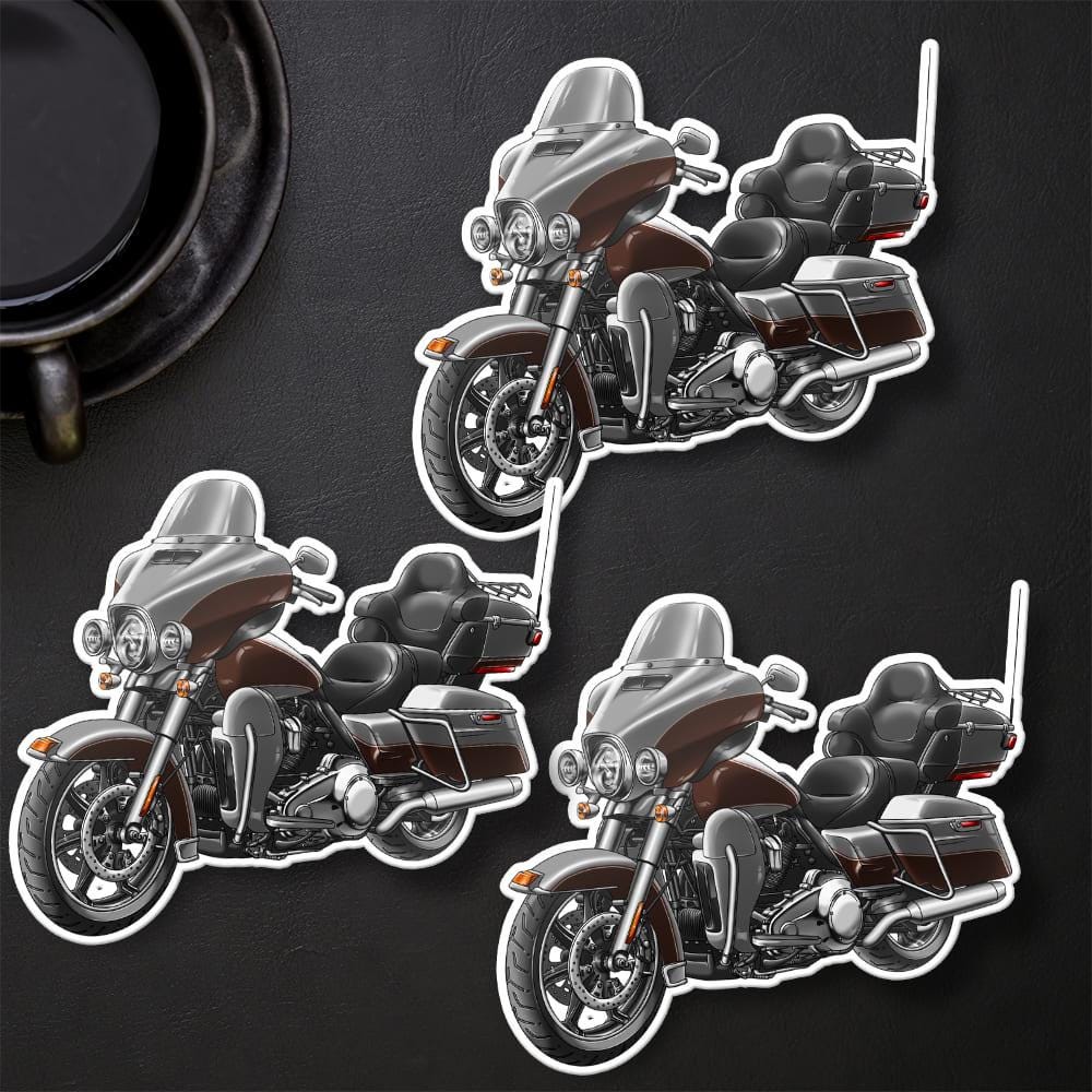 Harley Electra Glide Ultra Classic FLHTCU & FLHTCUI 2018-19 Inspired Stickers - Set of 3 Biker Motorcycle Decals