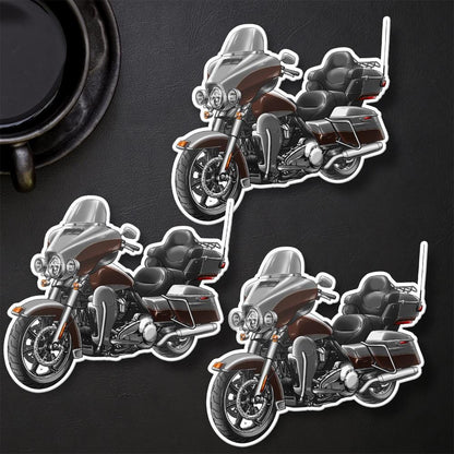 Harley Electra Glide Ultra Classic FLHTCU & FLHTCUI 2018-19 Inspired Stickers - Set of 3 Biker Motorcycle Decals