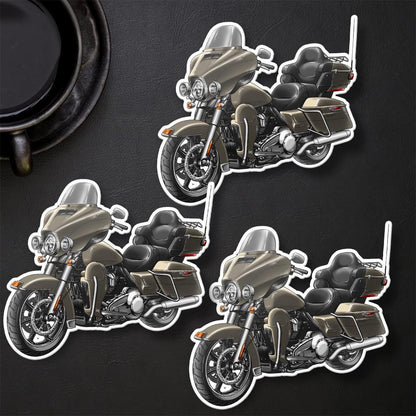 Harley Electra Glide Ultra Classic FLHTCU & FLHTCUI 2018-19 Inspired Stickers - Set of 3 Biker Motorcycle Decals