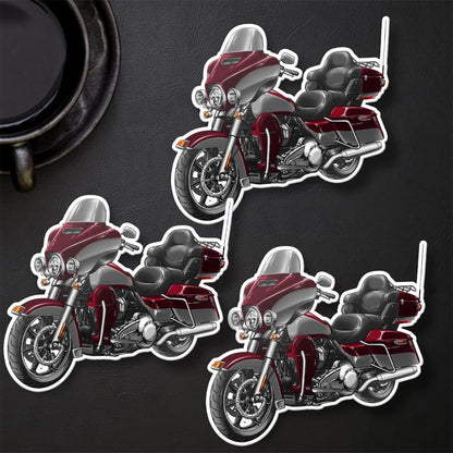 Harley Electra Glide Ultra Classic FLHTCU & FLHTCUI 2018-19 Inspired Stickers - Set of 3 Biker Motorcycle Decals