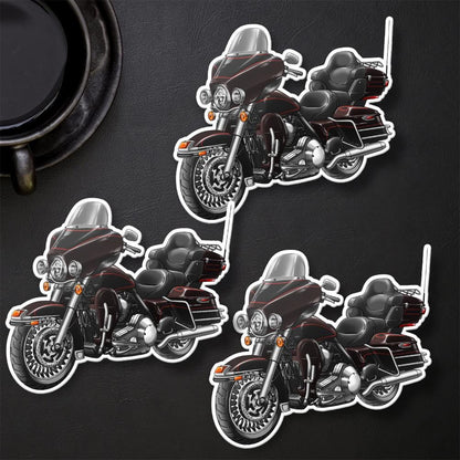 Harley Electra Glide Ultra Classic FLHTCU & FLHTCUI 2011 Inspired Stickers - Set of 3 Biker Motorcycle Decals