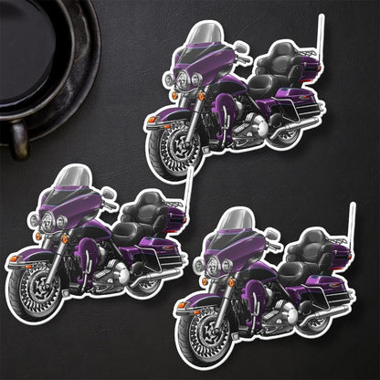 Harley Electra Glide Ultra Classic FLHTCU & FLHTCUI 2011 Inspired Stickers - Set of 3 Biker Motorcycle Decals