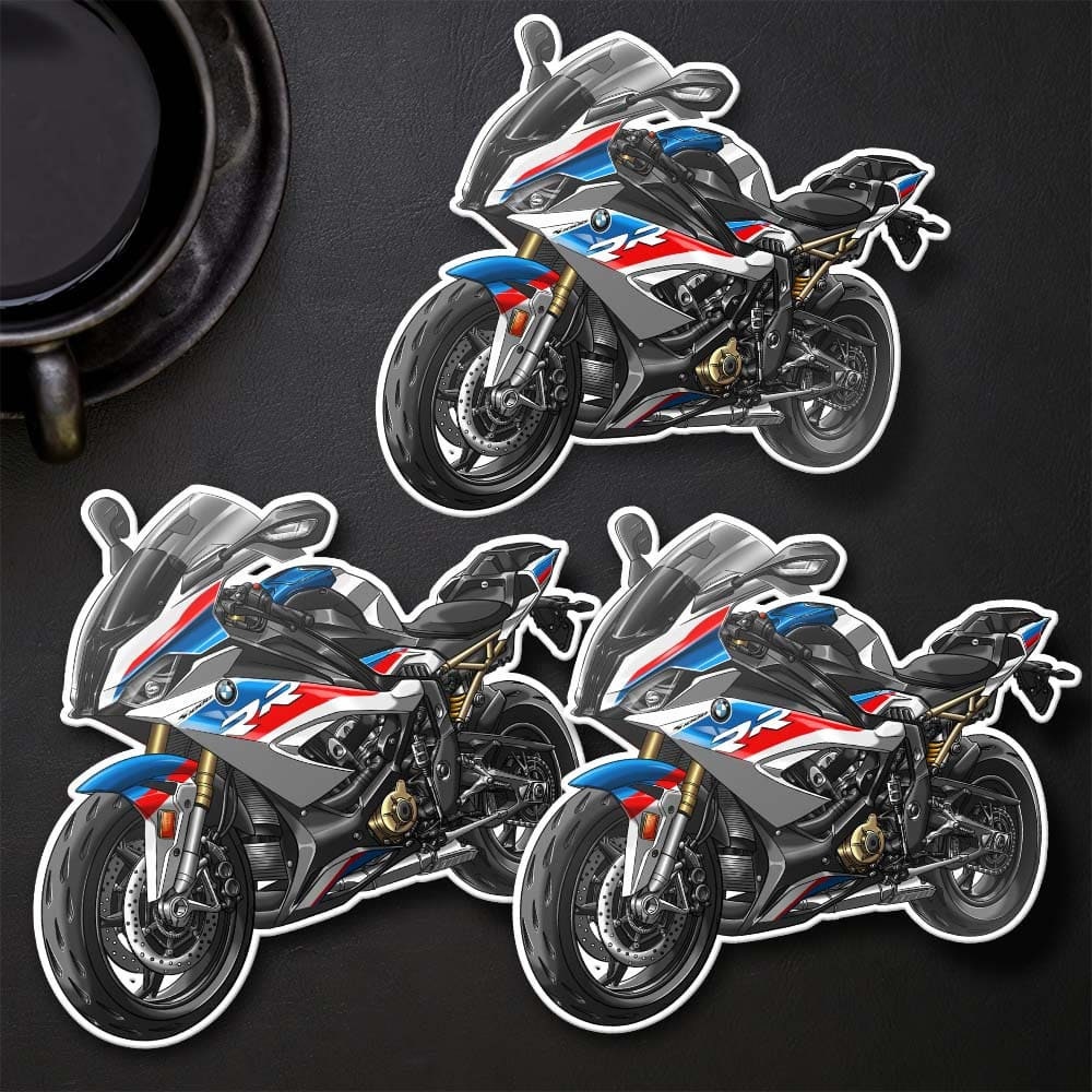 BMW S1000RR 2019-22 Stickers - Set of 3 Motorcycle Decals for Motorrad Riders