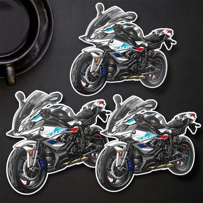 BMW S1000RR 2023-24 Stickers - Set of 3 Motorcycle Decals for Motorrad Riders