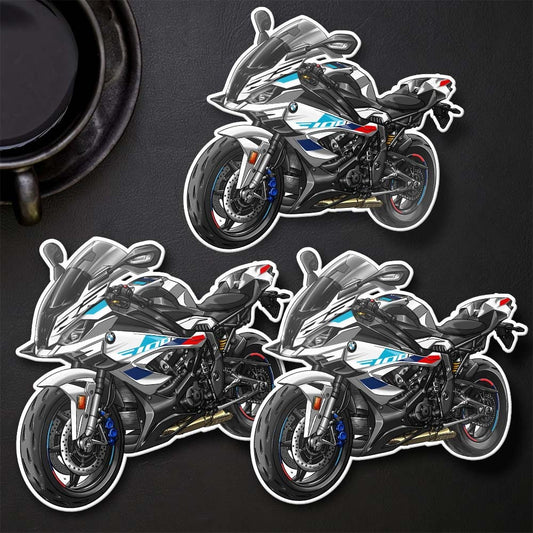 BMW S1000RR 2023-24 Stickers - Set of 3 Motorcycle Decals for Motorrad Riders