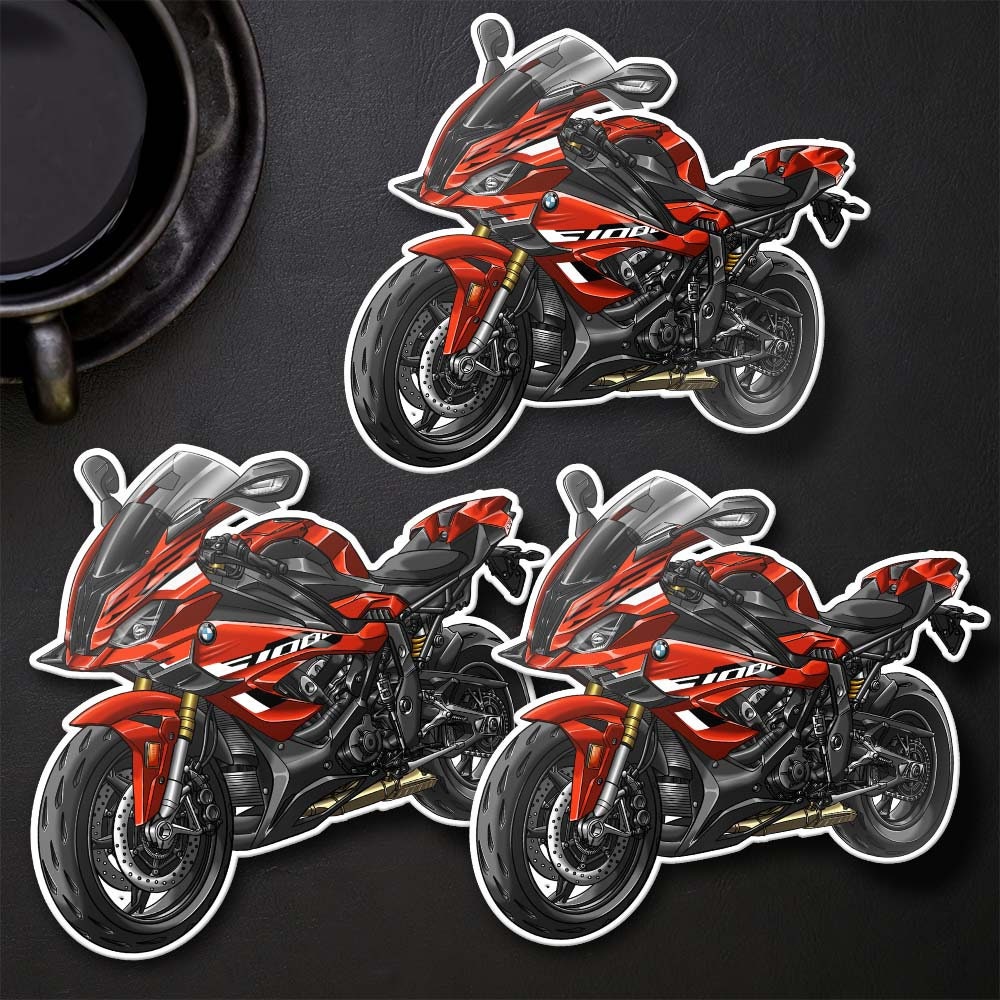 BMW S1000RR 2023-24 Stickers - Set of 3 Motorcycle Decals for Motorrad Riders
