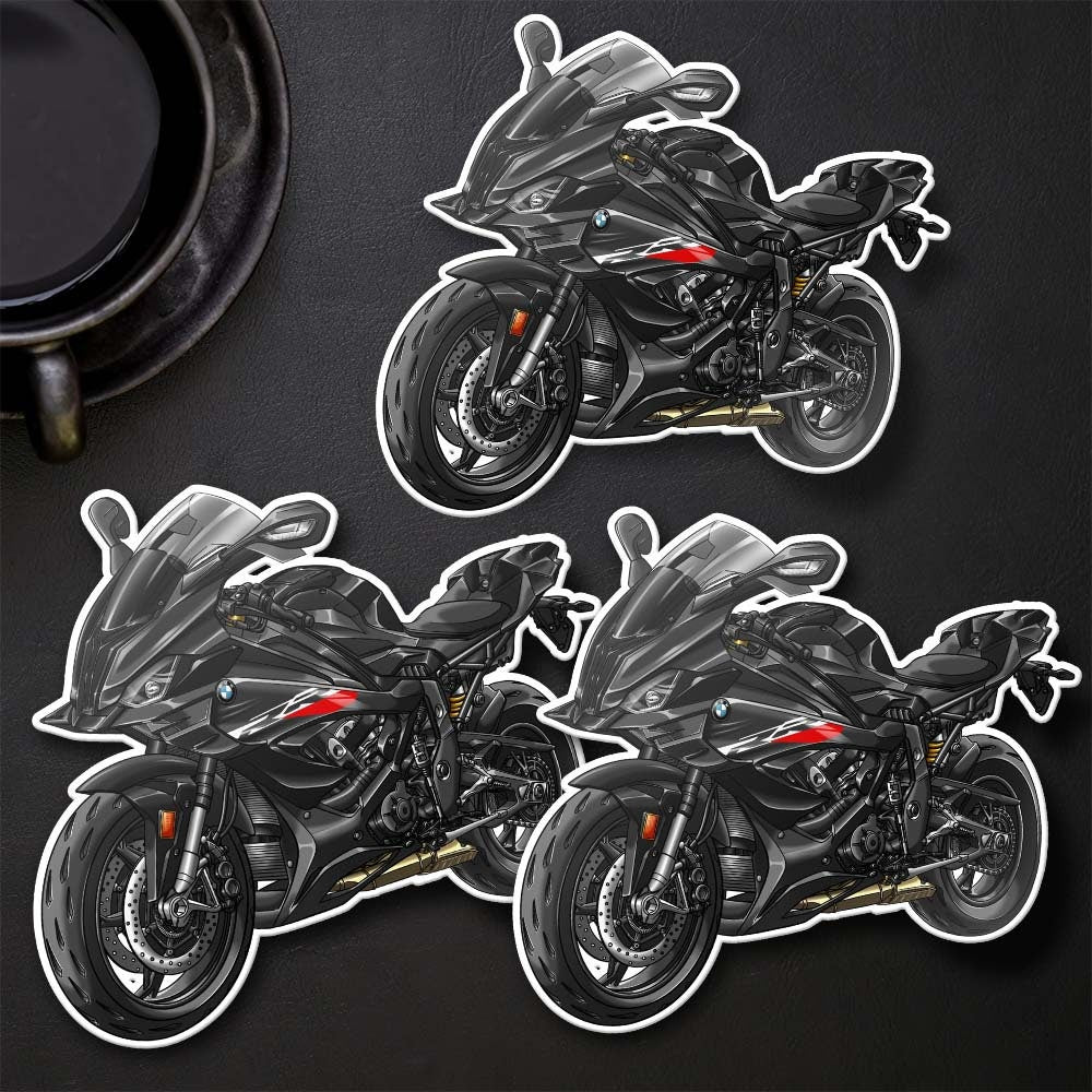 BMW S1000RR 2023-24 Stickers - Set of 3 Motorcycle Decals for Motorrad Riders