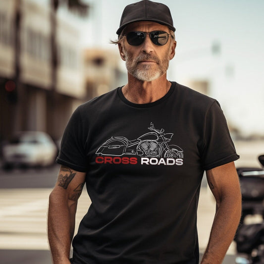 Victory Cross Roads T-Shirt - Motorcycle Tee Shirt for Bikers