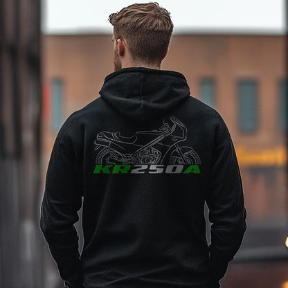 Kawasaki KR250A Inspired Hoodie - Motorcycle Sweatshirt for Riders