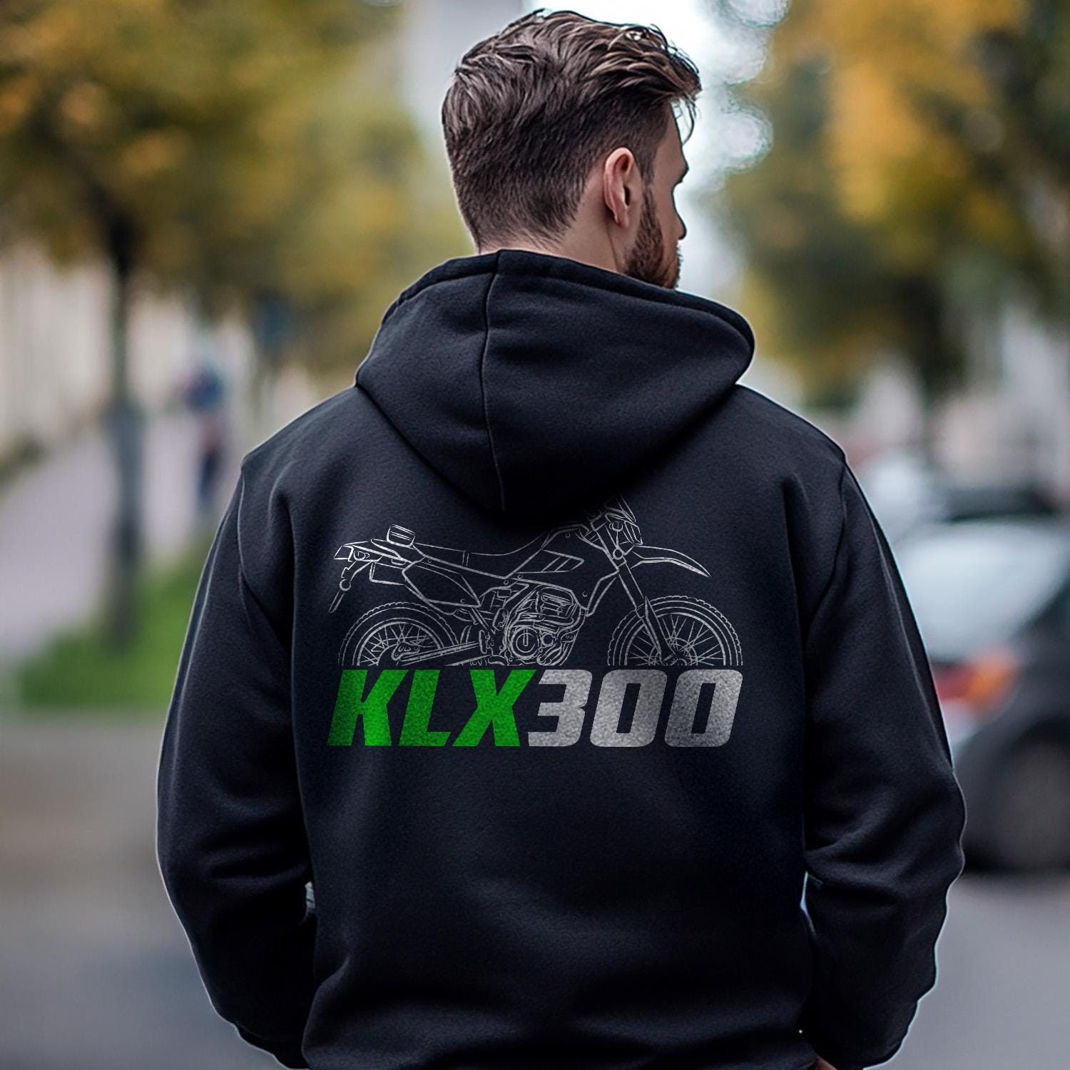 Kawasaki KLX300 Inspired Hoodie - Motorcycle Sweatshirt for Riders