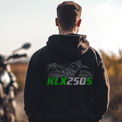 Kawasaki KLX250S Inspired Hoodie - Motorcycle Sweatshirt for Riders