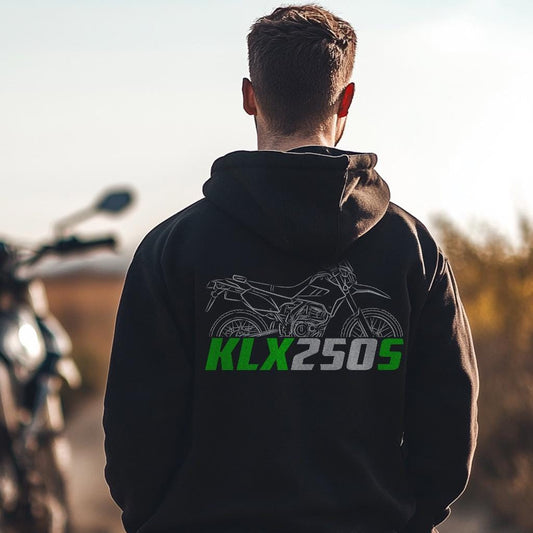 Kawasaki KLX250S Inspired Hoodie - Motorcycle Sweatshirt for Riders