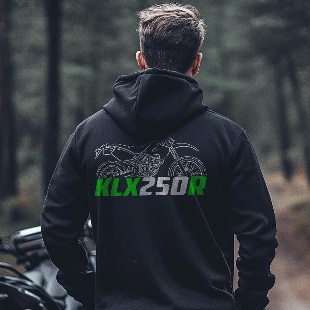 Kawasaki KLX250R Inspired Hoodie - Motorcycle Sweatshirt for Riders