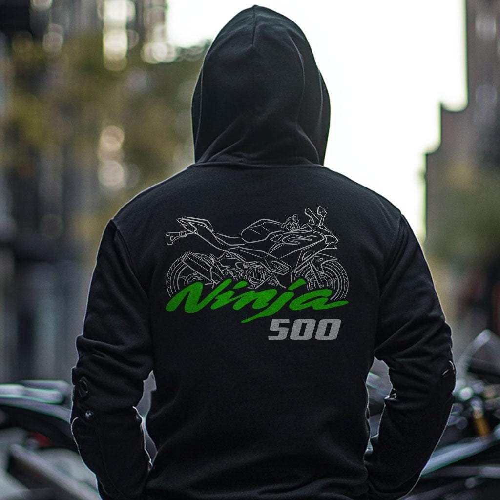 Kawasaki Ninja 500 Inspired Hoodie - Motorcycle Sweatshirt for Riders