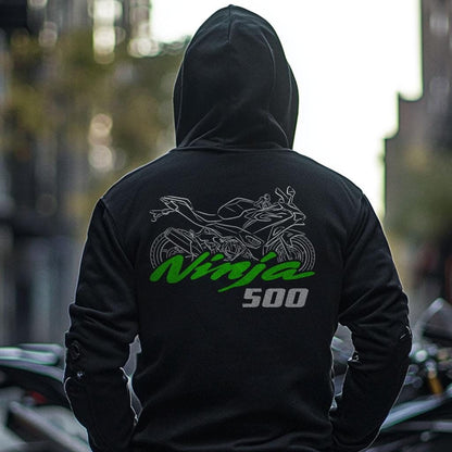 Kawasaki Ninja 500 Inspired Hoodie - Motorcycle Sweatshirt for Riders