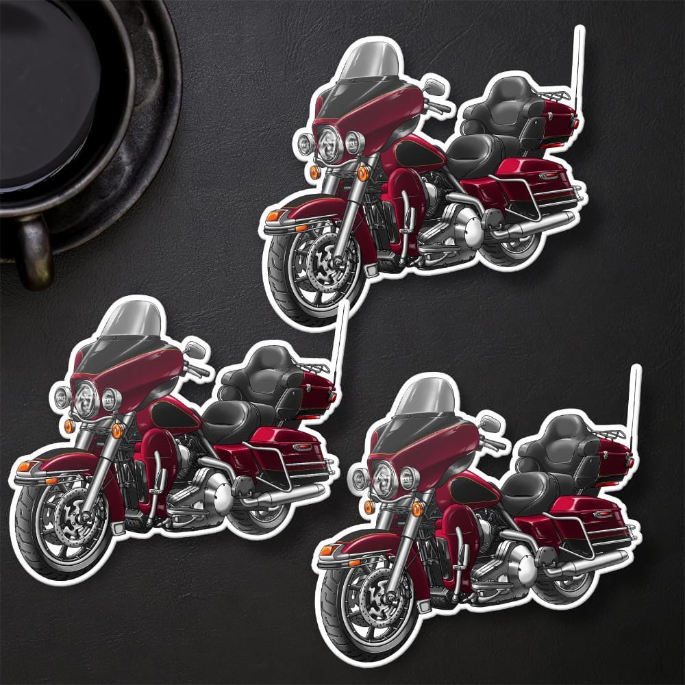 Harley Electra Glide Ultra Classic FLHTCU & FLHTCUI 2005-06 Inspired Stickers - Set of 3 Biker Motorcycle Decals