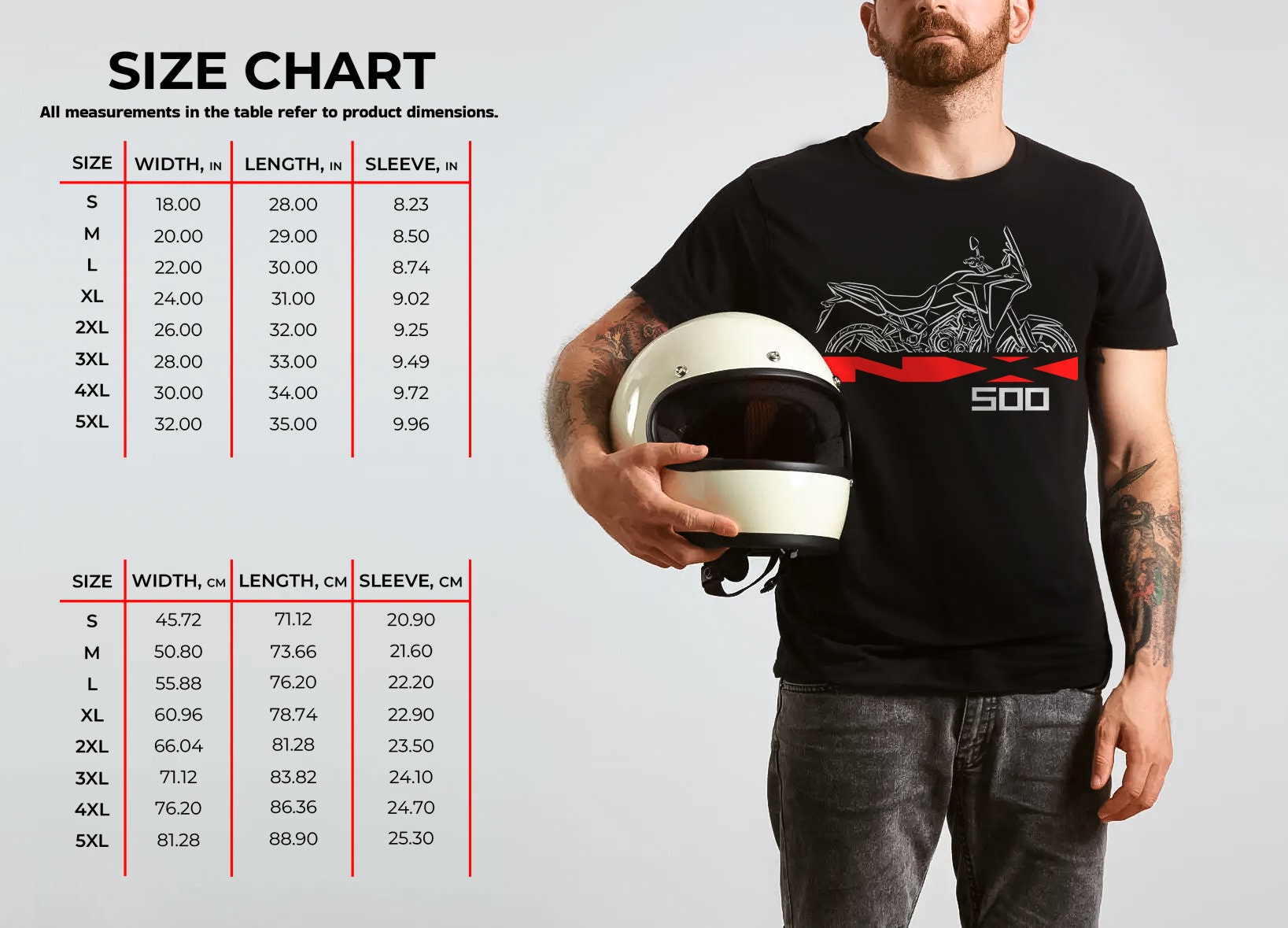 Honda NX500 T-Shirt - Motorcycle Tee Shirt for ADV Riders