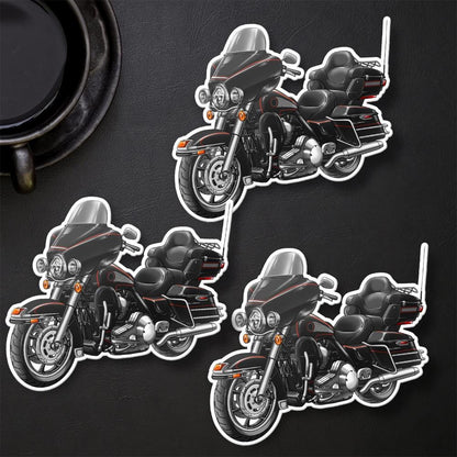 Harley Electra Glide Ultra Classic FLHTCU & FLHTCUI 1989-1995 Inspired Stickers - Set of 3 Biker Motorcycle Decals
