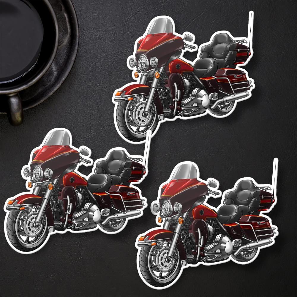 Harley Electra Glide Ultra Classic FLHTCU & FLHTCUI 1989-1995 Inspired Stickers - Set of 3 Biker Motorcycle Decals