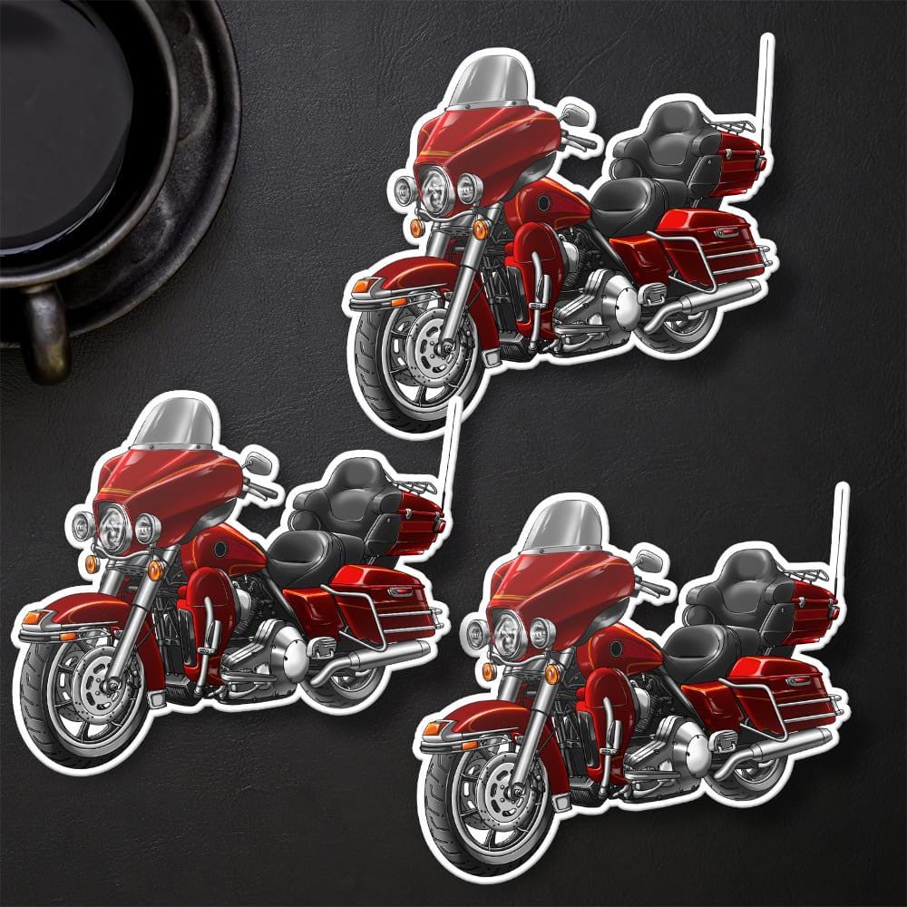 Harley Electra Glide Ultra Classic FLHTCU & FLHTCUI 1989-1995 Inspired Stickers - Set of 3 Biker Motorcycle Decals