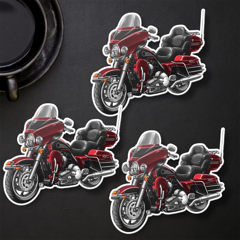 Harley Electra Glide Ultra Classic FLHTCU & FLHTCUI 1997-2000 Inspired Stickers - Set of 3 Biker Motorcycle Decals