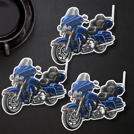 Harley Electra Glide Ultra Classic FLHTCU & FLHTCUI 2007-08 Inspired Stickers - Set of 3 Biker Motorcycle Decals