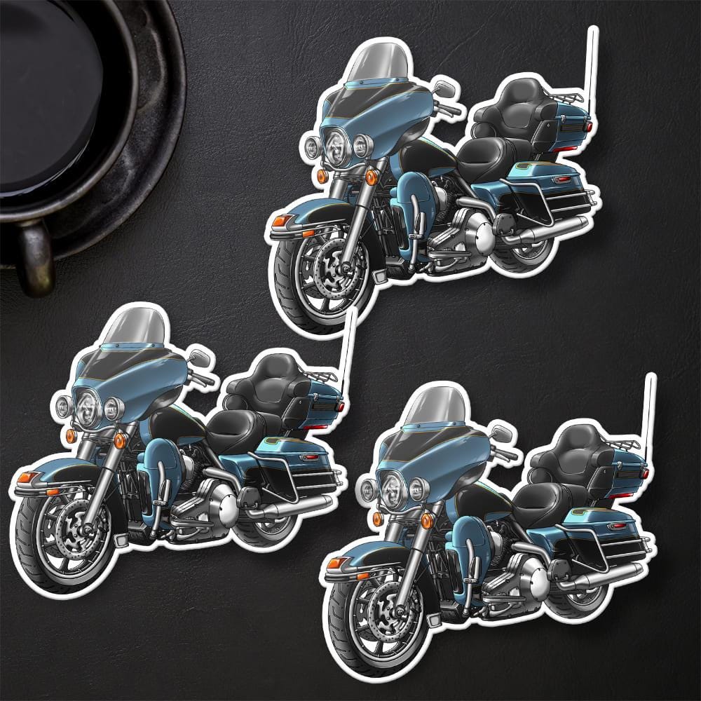 Harley Electra Glide Ultra Classic FLHTCU & FLHTCUI 2007-08 Inspired Stickers - Set of 3 Biker Motorcycle Decals