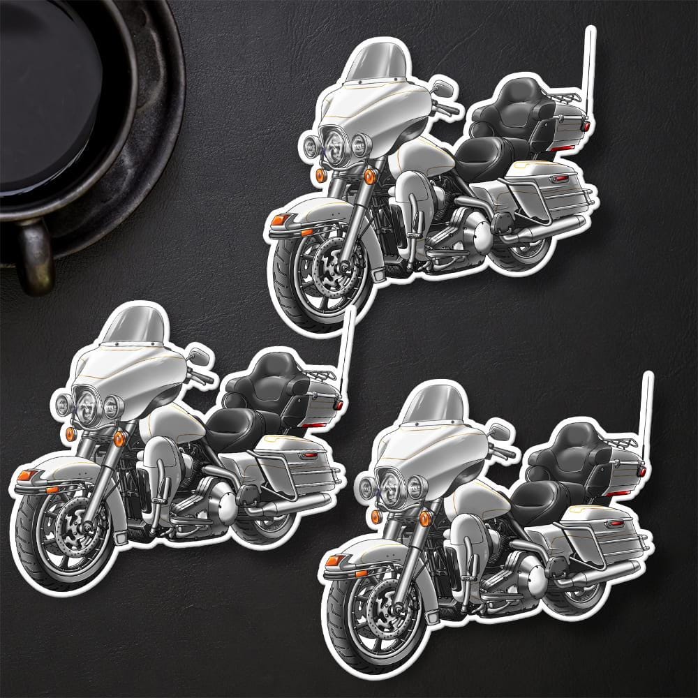 Harley Electra Glide Ultra Classic FLHTCU & FLHTCUI 2007-08 Inspired Stickers - Set of 3 Biker Motorcycle Decals