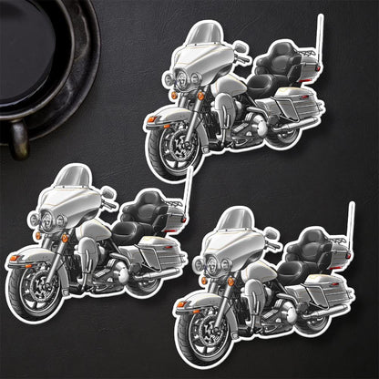 Harley Electra Glide Ultra Classic FLHTCU & FLHTCUI 2007-08 Inspired Stickers - Set of 3 Biker Motorcycle Decals