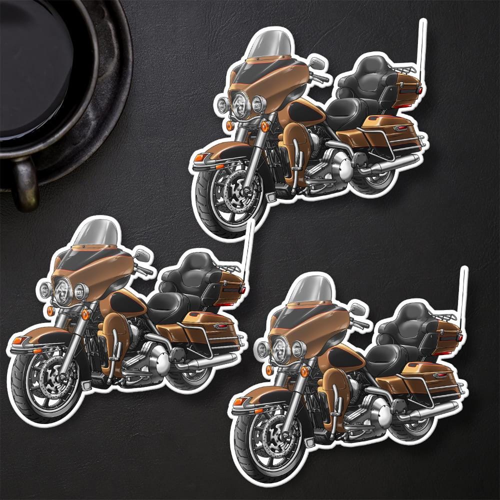 Harley Electra Glide Ultra Classic FLHTCU & FLHTCUI 2007-08 Inspired Stickers - Set of 3 Biker Motorcycle Decals