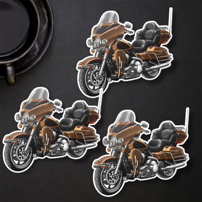 Harley Electra Glide Ultra Classic FLHTCU & FLHTCUI 2007-08 Inspired Stickers - Set of 3 Biker Motorcycle Decals